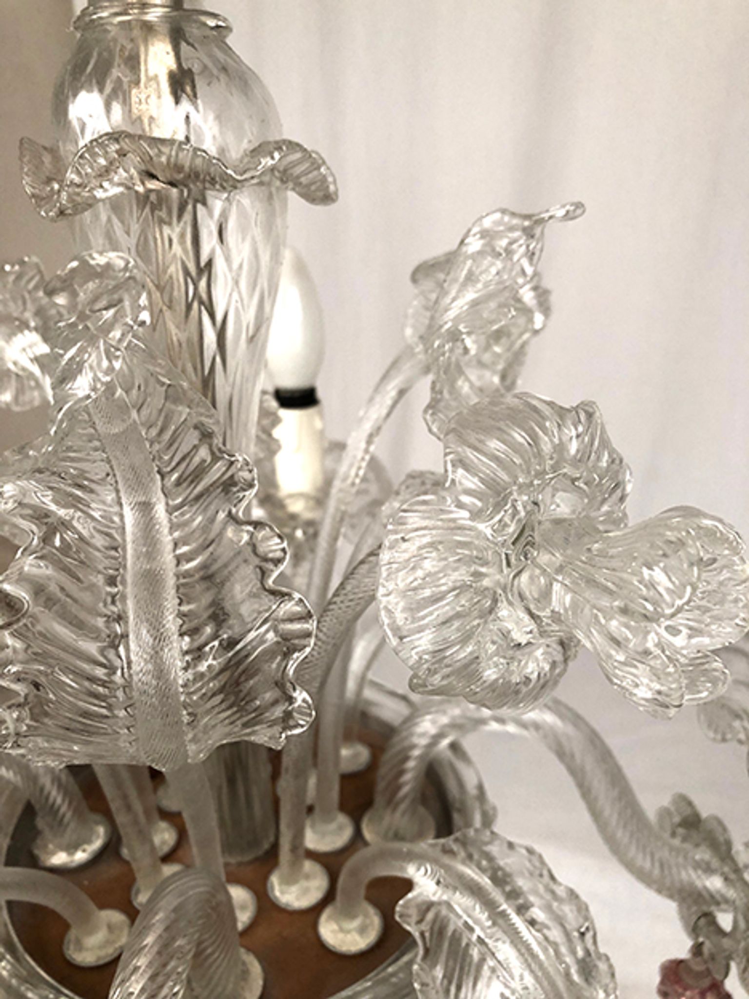 Murano glass chandelier with four light arms, late 19th century.