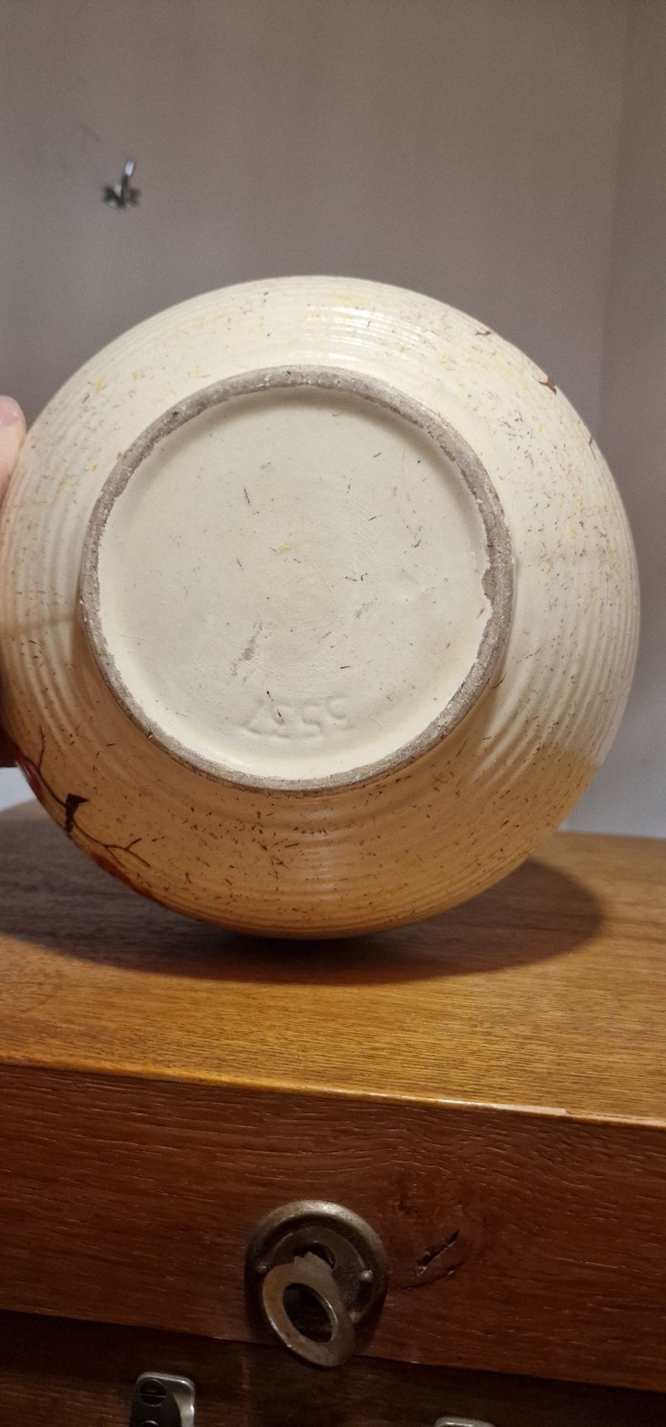 Vase poterie fleurie