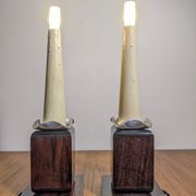 Two Art Deco night lights by Louis Prodhon 1930
