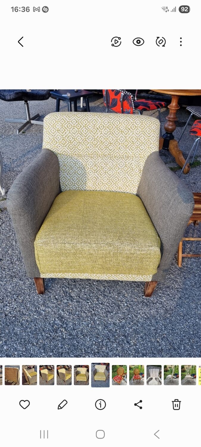 Recent club-style armchair