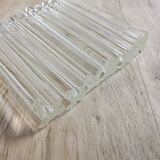 Vintage Italian crystal chandelier Venini Triedi Murano (1960s)