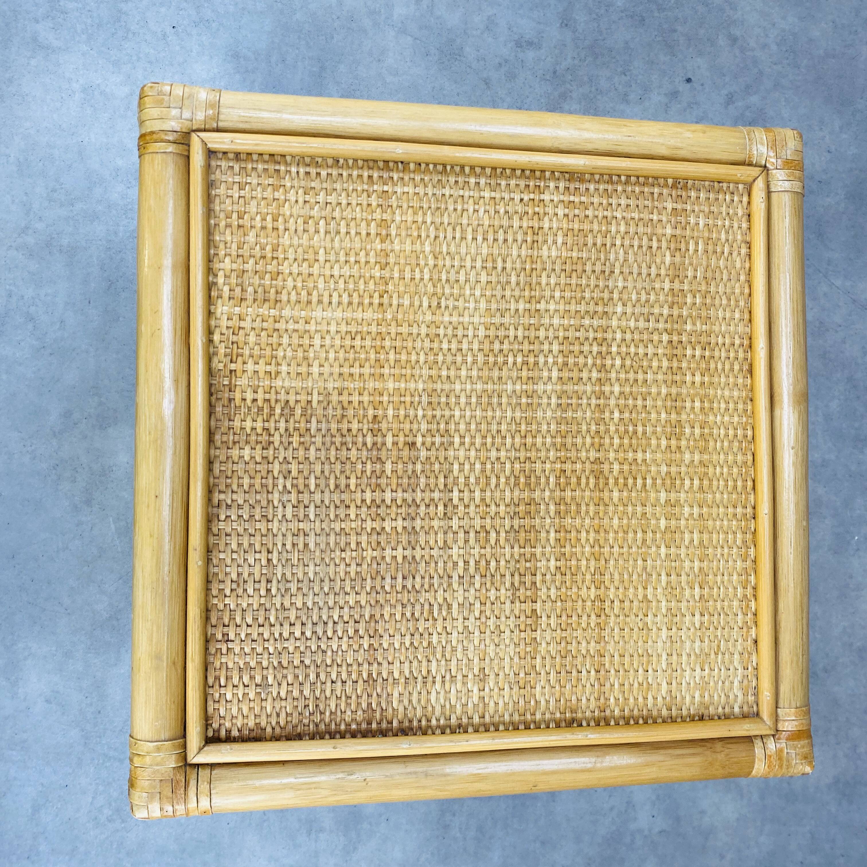 Vintage rattan bedside from the 60s
