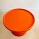 Orange round coffee table, Italy 60s
