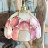 Mother-of-pearl and vintage brass pendant lamp