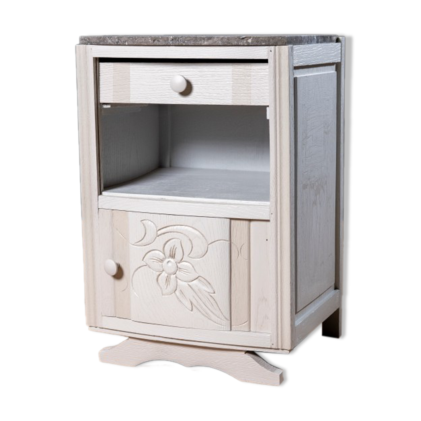 Black marble bedside