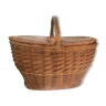 Wicker basket with lid