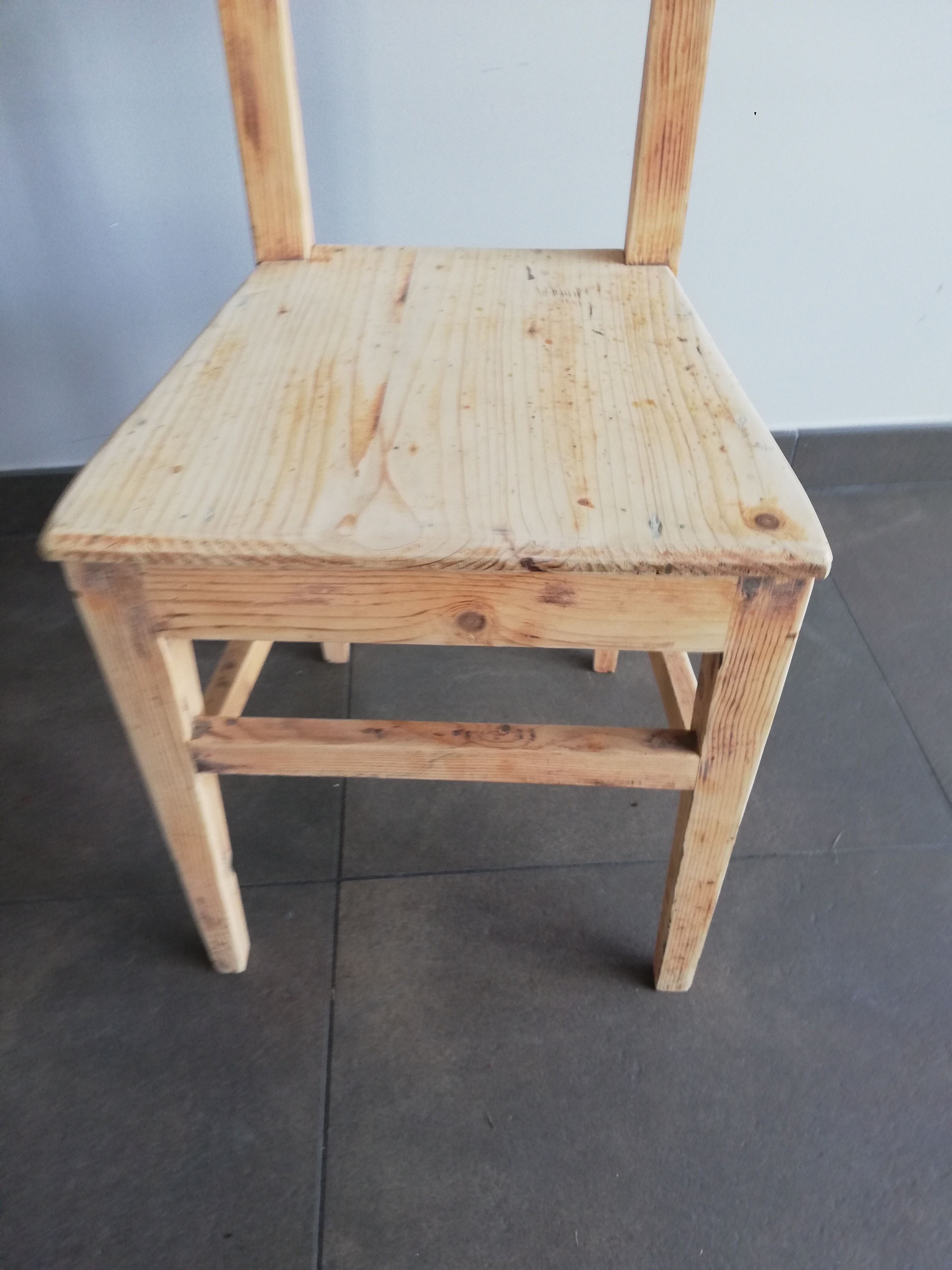 vintage wooden chair, 50s