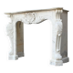 Louis XV style fireplace in Carrara marble, circa 1980.