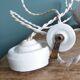 Adjustable "rise and fall" suspension, opaline and porcelain rise and fall