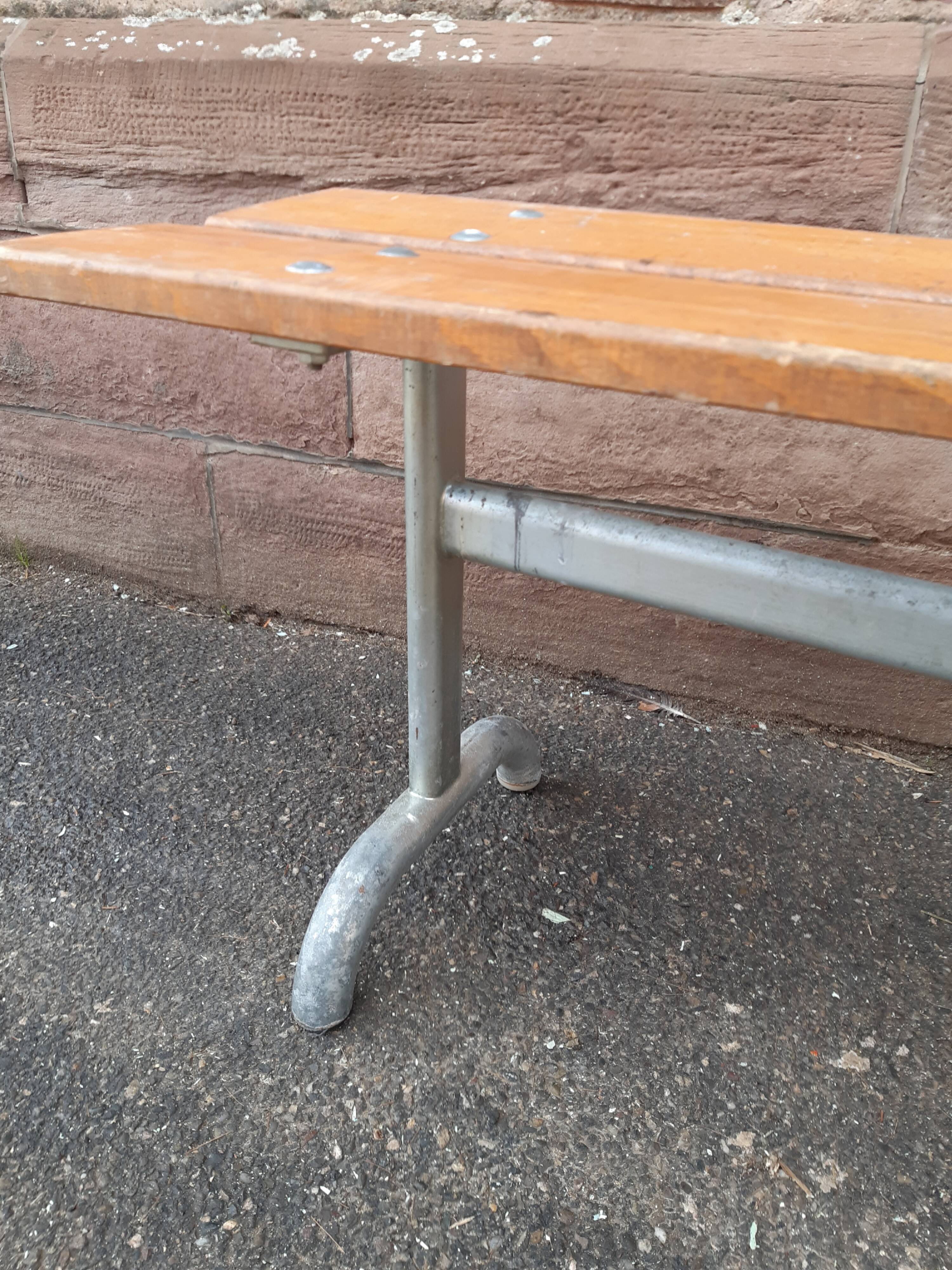 Vintage adult industrial bench