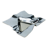 Chromed stainless steel designer ashtray