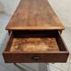 Antique French oak dining table with pine top – 19th century