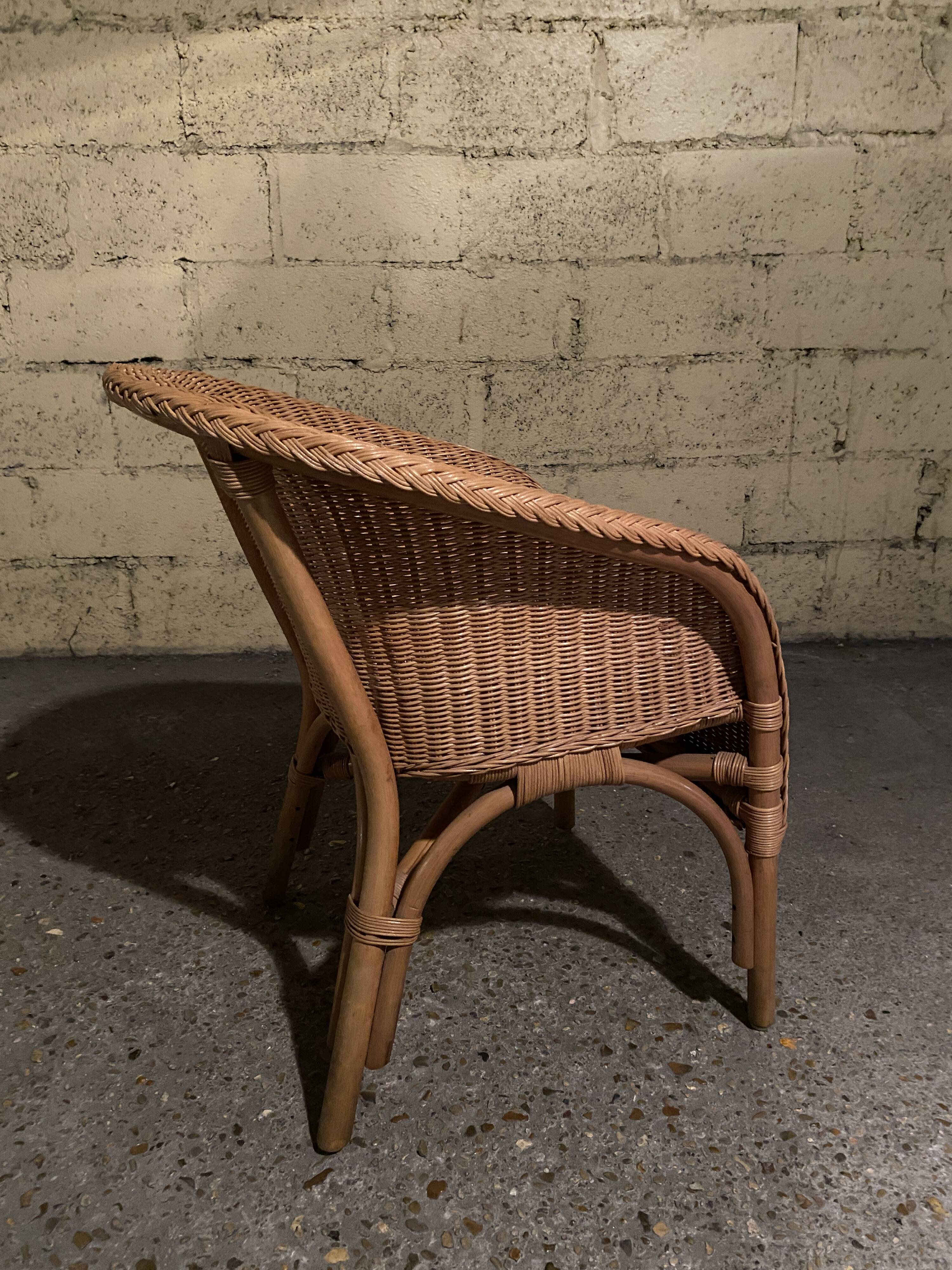 1960s rattan armchair