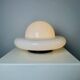 Sculptural Ufo Space Age Table Lamp In Opal Glass, Italy, 1970S