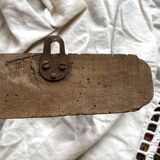 Antique turned wood wall coat rack