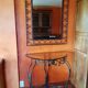 Wrought iron console half moon