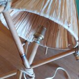 Vintage lamp with raffia lampshade
