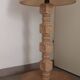 Brutalist living room lamp in raw oak by Charles Dudouyt 1940-1950