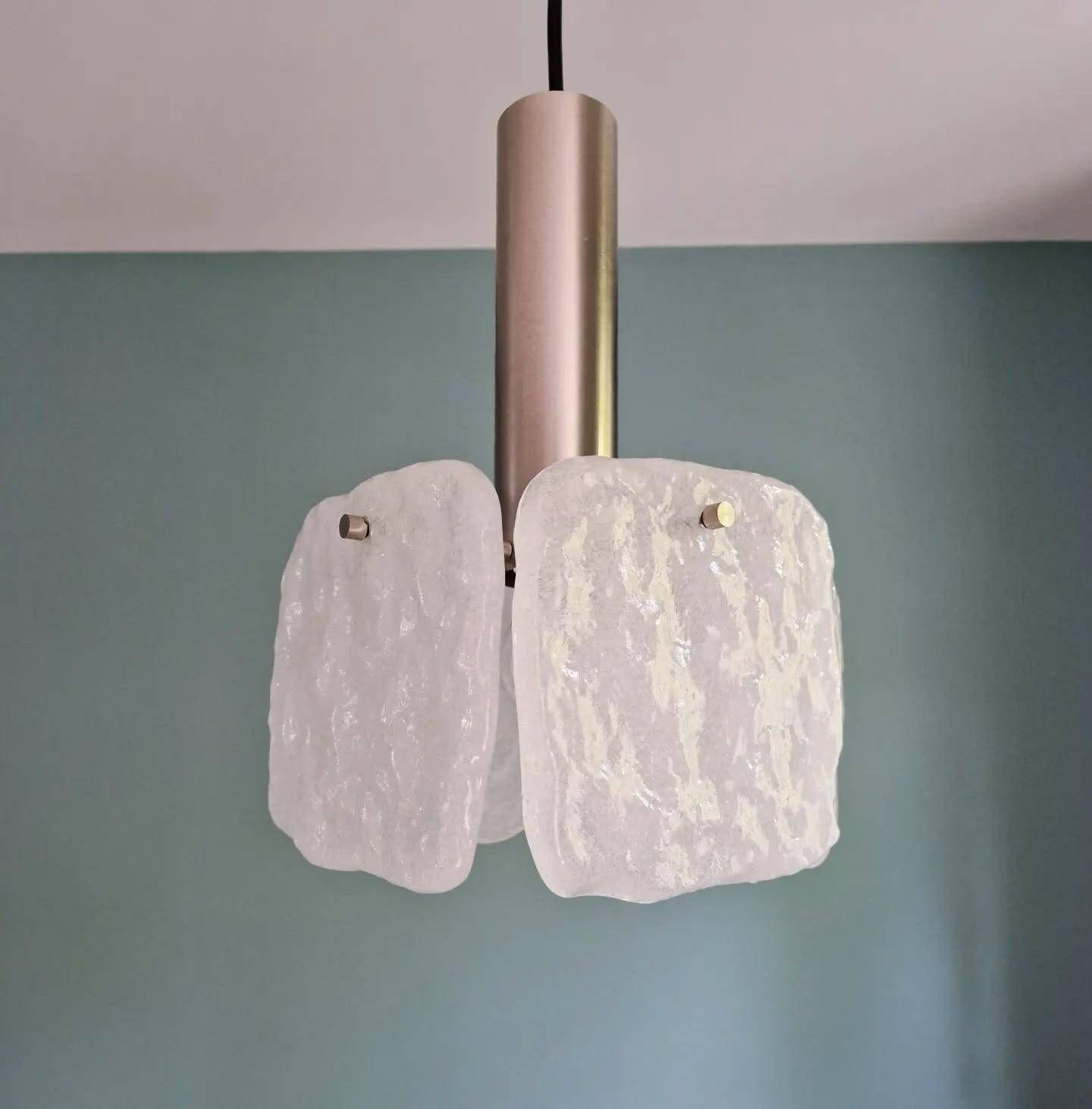 Frosted glass suspension, Kalmar Francken, 1970