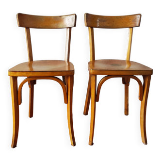 Pair of vintage Luterma bistro chairs