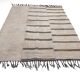 Dirty Gray & Black Hemp Kilim Rug, 161x235Cm