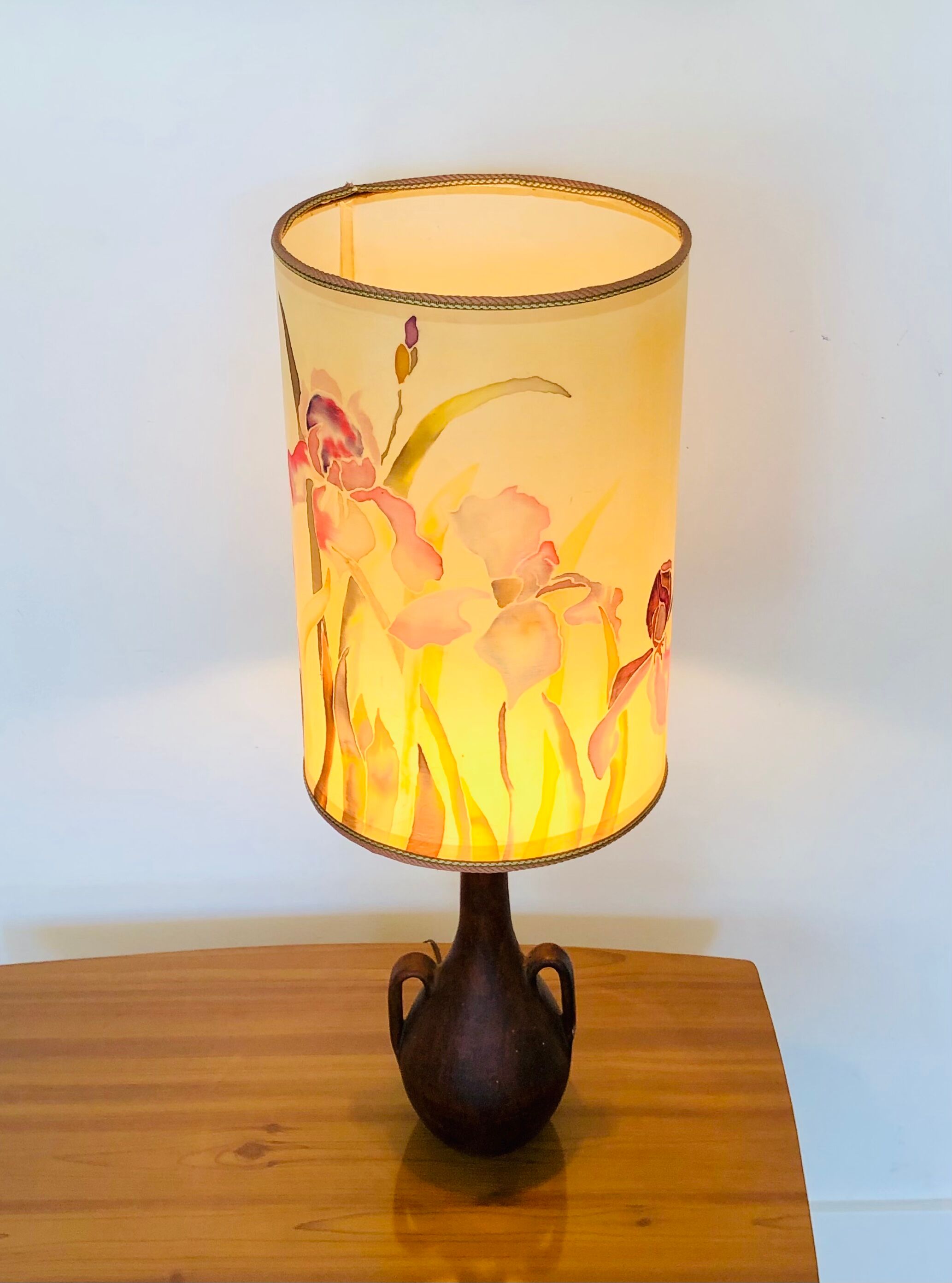 Vintage stoneware table lamp