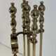 Neoclassical Fire Necessity in Brass with Ball Finials Empi