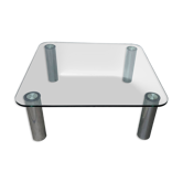 Table basse postmoderne Marcuso en verre par Marco Zanuso pour Zanotta, années 1960