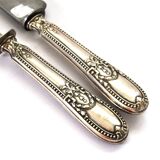 Empire Silver Carving Knife and Fork Set Brush&Cie