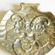 Antique Brass Catchall - Animal Motif and Shell Design