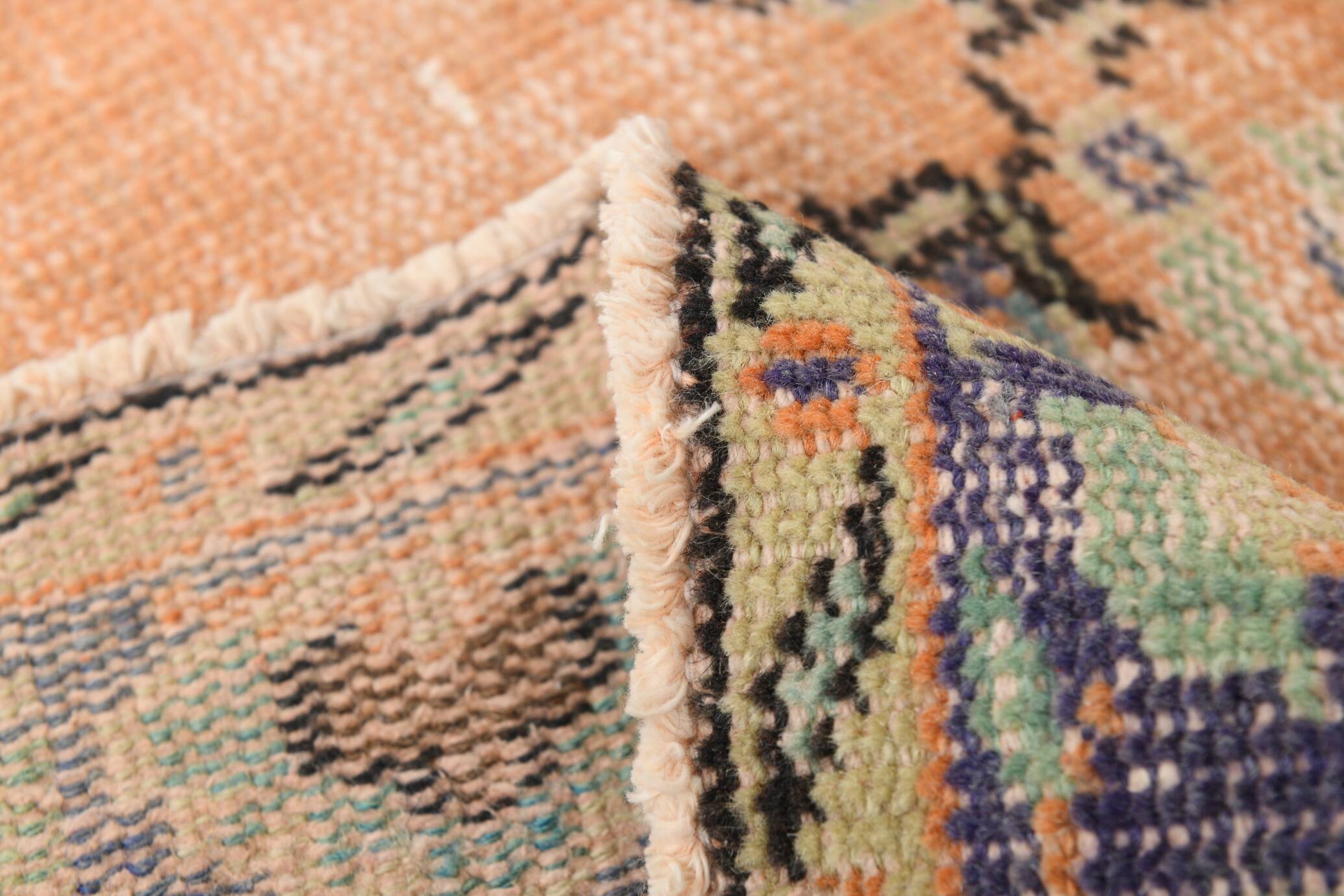 4x8 Pale Orange Classic Vintage Rug, 133x233Cm SK 2536