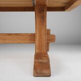 French Rustic Wooden Dining Table, 1950s
