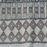 Authentic Traditional Tribal Berber Wool Rug with Geometric Pattern