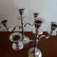 Pair of silver chandeliers alu vintage 3 burners