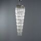 Vintage transparent glass pendant, Italian design, 1990s.