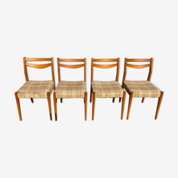 Series of 4 chairs in Scandinavian style 1960