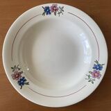 6 old earthenware soup plates from Salins-lès-Bains (Jura)