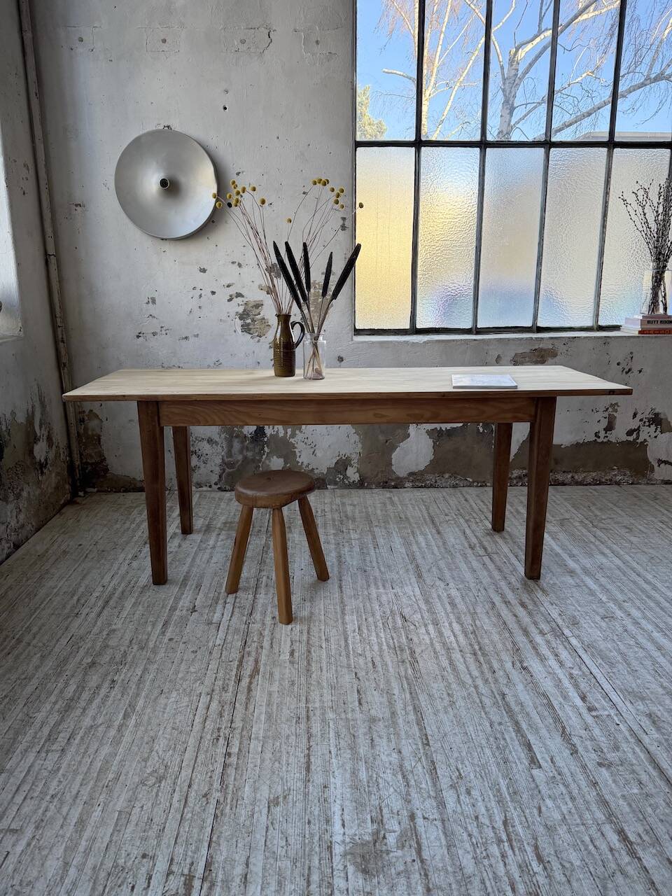 Pine and oak farmhouse table 2m