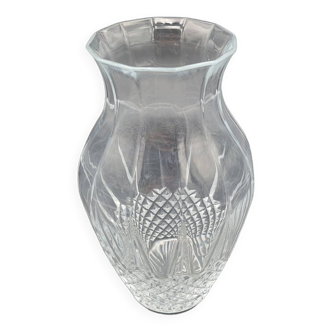 Diamond Point Glass Vase