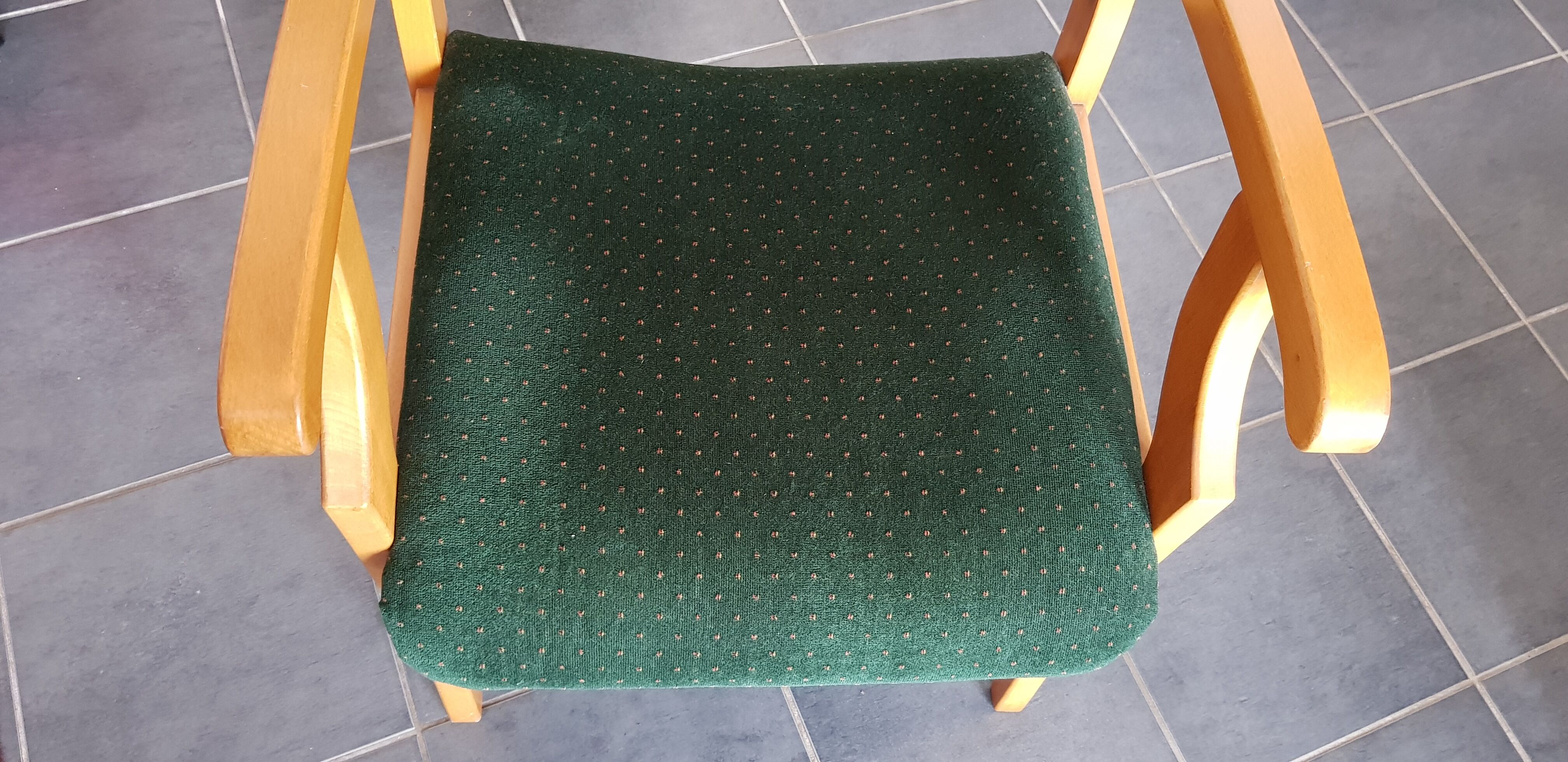 Vintage velvet armchair