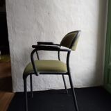 Metal and fabric armchair