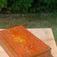 Bulgarian wooden cigarette box, pyrographed and hand-painted.
