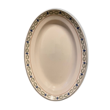 Oval flat Terre de Fer XIXth in St Amand earthenware