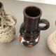 Set of three 1970s pottery fat lava "vienna" vases made by Scheurich, Germany