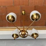 Lustre doré opalines vintage
