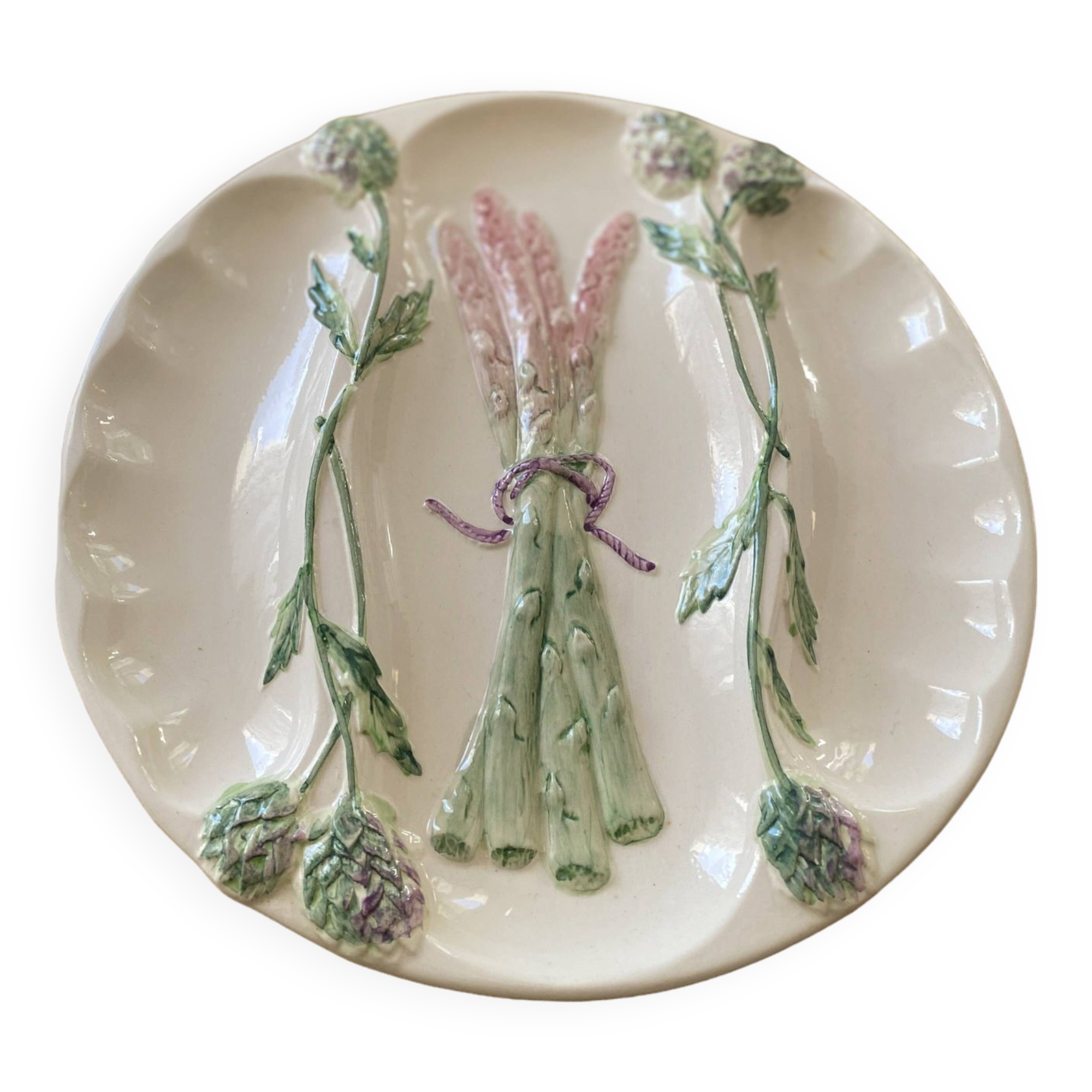 Vintage asparagus plates