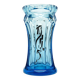 Art Deco vase, blue crystal, designed by K. Palda, Czechoslovakia, 1930s
