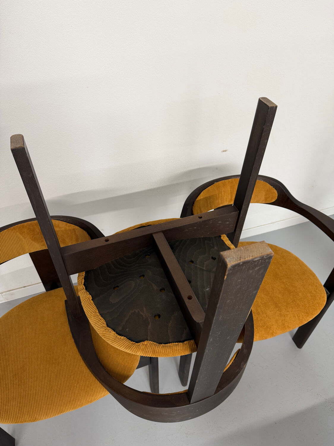 4 chairs model Expo 68 designed by Robert Haussmann, 1960s vintage.