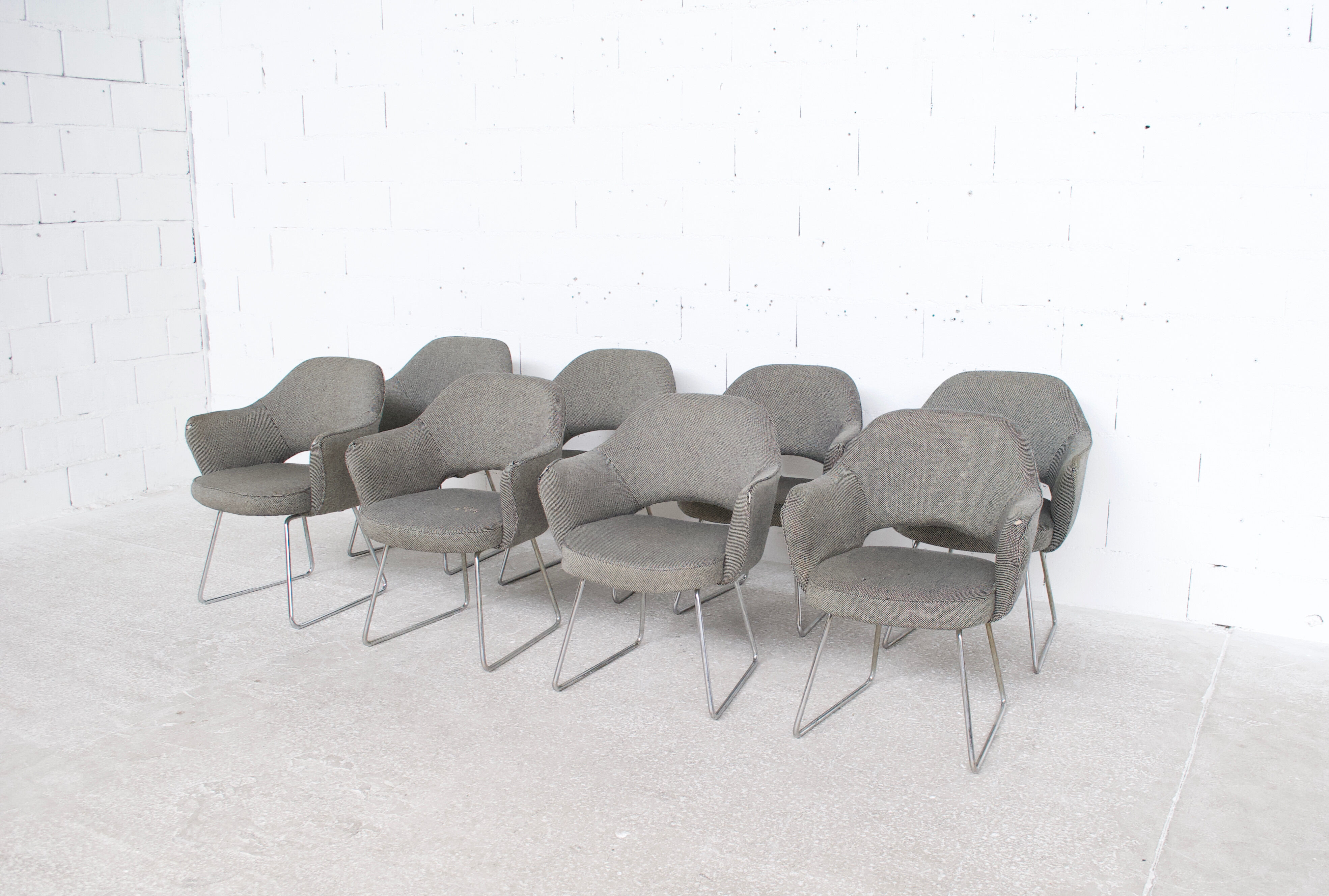 8 armchairs knoll international 60's Eero Saarinen
