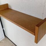 Pair of solid oak wall shelves